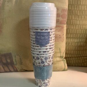 OCS DESIGN 12 Floral Hot Cup Set with Lids and Sleeves